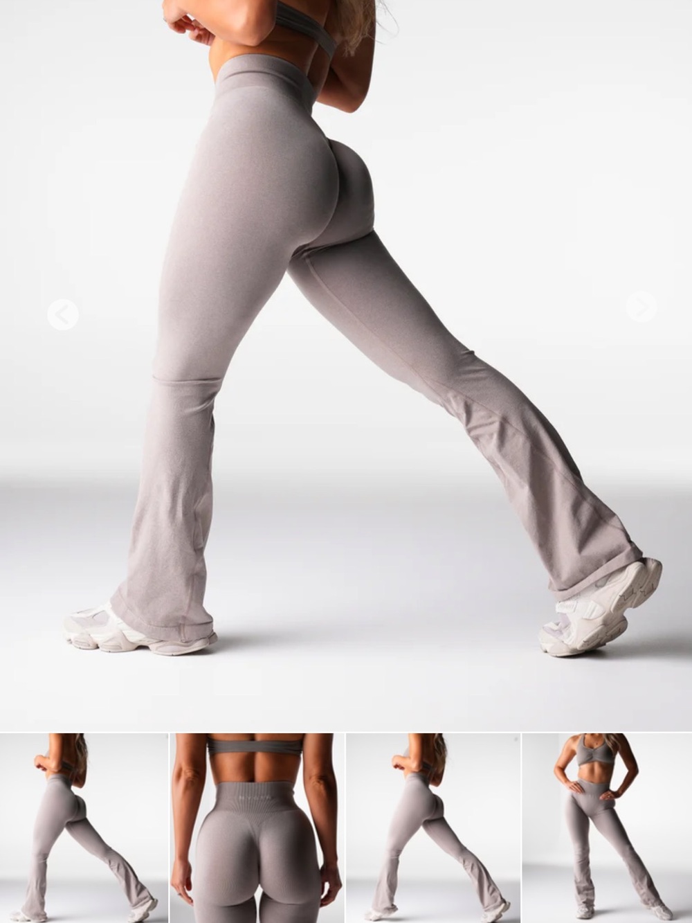 NWT NVGTN Taupe Iconic Seamless Flare Leggings